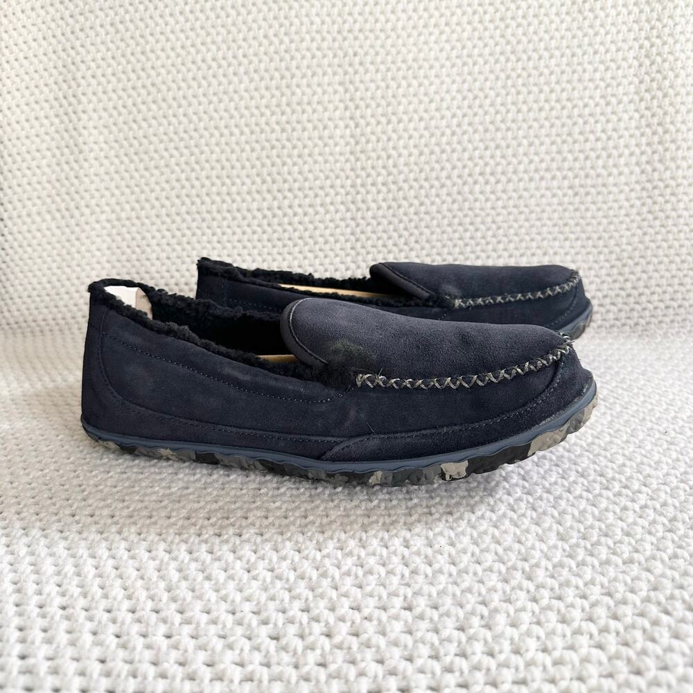 LL Bean NIB Men's Carbon Navy Blue Mountain Slipper Shoes Gray Sole 10